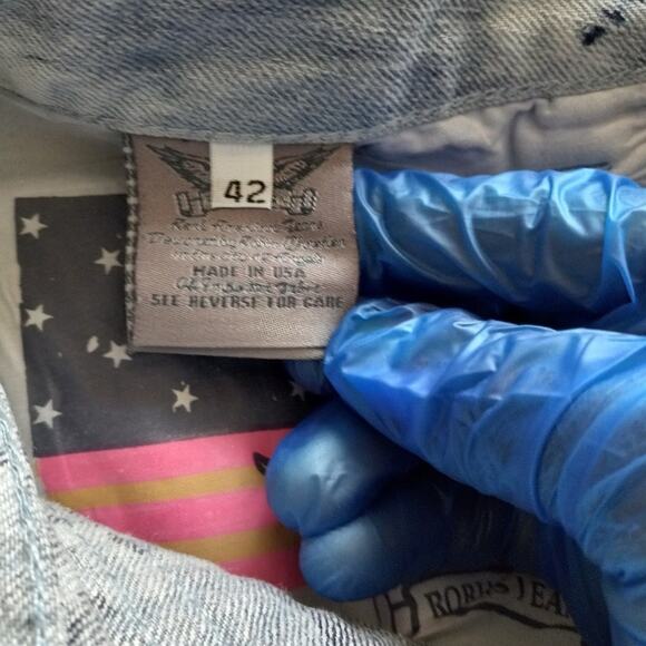 Robin's Jean Men's Acid Washed Large Flap Back Pocket Denim Jeans - Picture 9 of 10